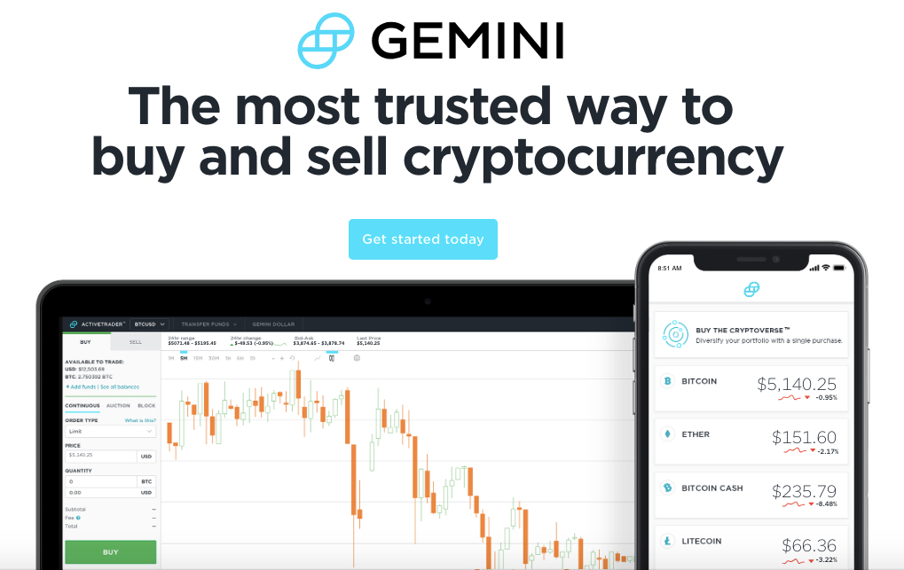 Gemini Coinbase Competitor
